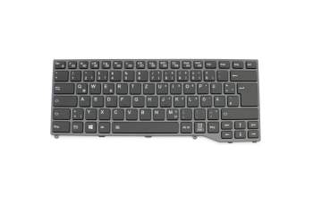 Keyboard DE (german) black/black matte with backlight original suitable for Fujitsu LifeBook U749