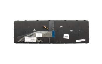 Keyboard DE (german) black/black matte with backlight original suitable for HP ProBook 455 G4
