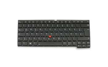 Keyboard DE (german) black/black matte with backlight original suitable for Lenovo ThinkPad 13 (20J2/20J1)