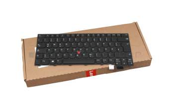 Keyboard DE (german) black/black matte with mouse-stick original suitable for Lenovo ThinkPad 13 (20J2/20J1)