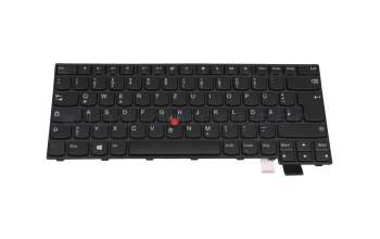Keyboard DE (german) black/black matte with mouse-stick original suitable for Lenovo ThinkPad 13 (20J2/20J1)