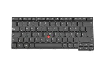 Keyboard DE (german) black/black matte with mouse-stick original suitable for Lenovo ThinkPad E475 (20H4)