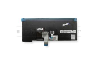 Keyboard DE (german) black/black matte with mouse-stick original suitable for Lenovo ThinkPad L470 (20JU/20JV)