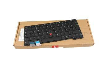Keyboard DE (german) black/black matte with mouse-stick original suitable for Lenovo ThinkPad P14s G5 (21ME)