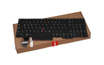 Keyboard DE (german) black/black matte with mouse-stick original suitable for Lenovo ThinkPad P15s (20T4/20T5)