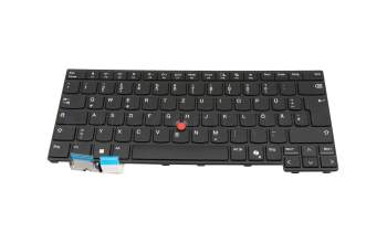 Keyboard DE (german) black/black matte with mouse-stick original suitable for Lenovo ThinkPad T14 Gen 6 (21QD)