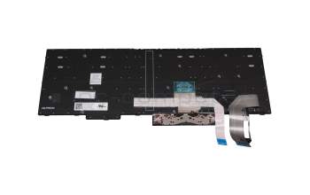 Keyboard DE (german) black/black matte with mouse-stick original suitable for Lenovo ThinkPad T15 Gen 2 (20W4/20W5)