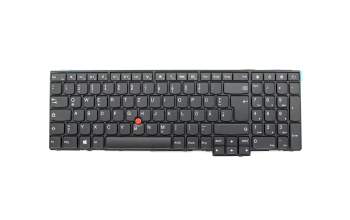 Keyboard DE (german) black/black matte with mouse-stick original suitable for Lenovo ThinkPad W550s (20E2/20E1)