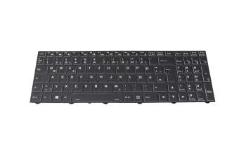 Keyboard DE (german) black/black with backlight RGB original suitable for Clevo NJ7x