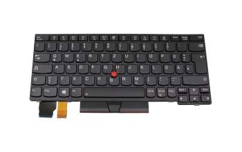 Keyboard DE (german) black/black with backlight and mouse-stick original suitable for Lenovo ThinkPad L13 Yoga Gen 2 (21AD/21AE)