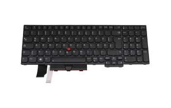 Keyboard DE (german) black/black with backlight and mouse-stick original suitable for Lenovo ThinkPad L15 Gen 1 (20U7/20U8)