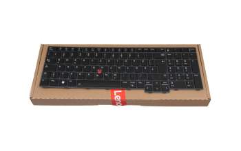 Keyboard DE (german) black/black with backlight and mouse-stick original suitable for Lenovo ThinkPad L15 Gen 4 (21H3/21H4)