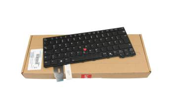 Keyboard DE (german) black/black with backlight and mouse-stick original suitable for Lenovo ThinkPad P14s G5 (21ME)