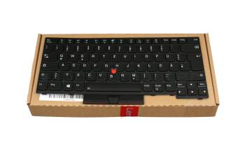 Keyboard DE (german) black/black with backlight and mouse-stick original suitable for Lenovo ThinkPad T14 Gen 1 (20UD/20UE)