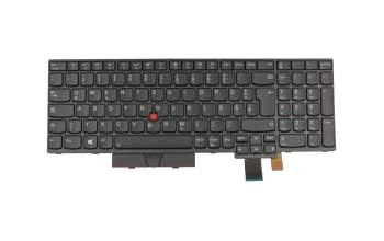 Keyboard DE (german) black/black with backlight and mouse-stick suitable for Lenovo ThinkPad T580 (20L9/20LA)