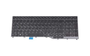 Keyboard DE (german) black/black with backlight original suitable for Fujitsu Celsius H7510