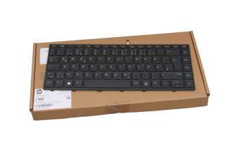 Keyboard DE (german) black/black with backlight original suitable for HP ProBook x360 440 G1