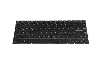 Keyboard DE (german) black/black with backlight original suitable for MSI Modern 14 B10RBS/B10RBSW (MS-14D1)