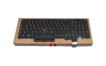 Keyboard DE (german) black/black with mouse-stick original suitable for Lenovo P15v Gen 2 (21A9/21AA)