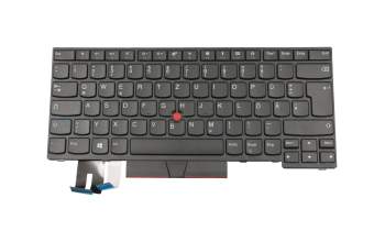Keyboard DE (german) black/black with mouse-stick original suitable for Lenovo ThinkPad E480 (20KQ/20KN)