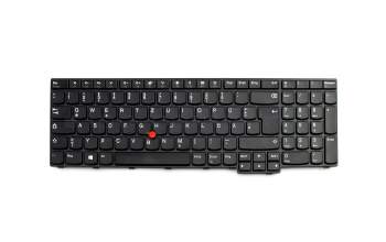 Keyboard DE (german) black/black with mouse-stick original suitable for Lenovo ThinkPad E575 (20H8)
