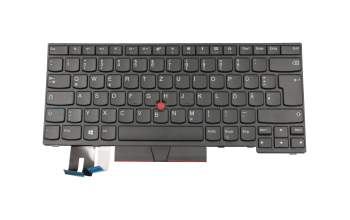 Keyboard DE (german) black/black with mouse-stick original suitable for Lenovo ThinkPad L390 (20NR/20NS)