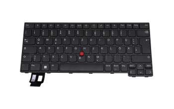 Keyboard DE (german) black/black with mouse-stick original suitable for Lenovo ThinkPad P14s Gen 4 (21K5)