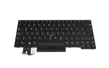 Keyboard DE (german) black/black with mouse-stick original suitable for Lenovo ThinkPad T14 Gen 1 (20S0/20S1)