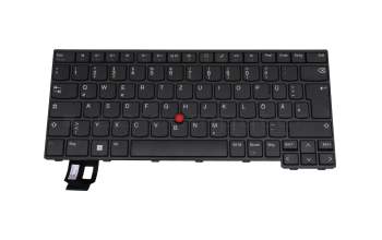 Keyboard DE (german) black/black with mouse-stick original suitable for Lenovo ThinkPad T14 Gen 4 (21HD/21HE)