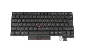 Keyboard DE (german) black/black with mouse-stick original suitable for Lenovo ThinkPad T470 (20JM/20JN)