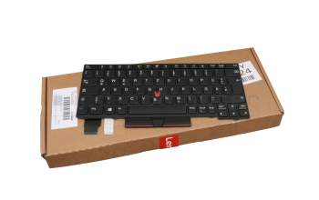 Keyboard DE (german) black/black with mouse-stick original suitable for Lenovo ThinkPad X13 (20UF/20UG)