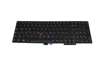 Keyboard DE (german) black/black with mouse-stick suitable for Lenovo ThinkPad W550s (20E2/20E1)