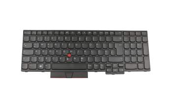 Keyboard DE (german) black/black with mouse-stick without backlight original suitable for Lenovo ThinkPad E585 (20KV)