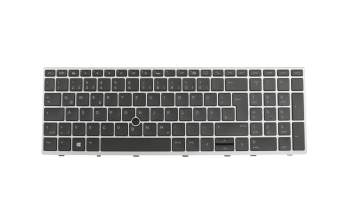 Keyboard DE (german) black/silver with backlight and mouse-stick original suitable for HP EliteBook 850 G5