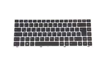 Keyboard DE (german) black/silver with backlight original suitable for One Business Allround IO08 (65014) (N141WU)