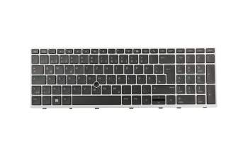 Keyboard DE (german) black/silver with mouse-stick original suitable for HP EliteBook 755 G5