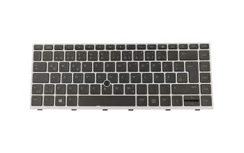 Keyboard DE (german) black/silver with mouse-stick original suitable for HP EliteBook 840 G5