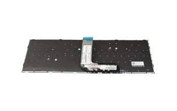 Keyboard DE (german) black/white/black matte with backlight RGB original suitable for Clevo NP50