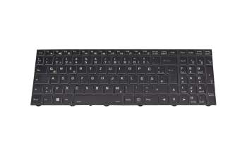 Keyboard DE (german) black/white/black matte with backlight original suitable for SHS Computer Nomad Gaming NP50RNJS (i9-13900H)