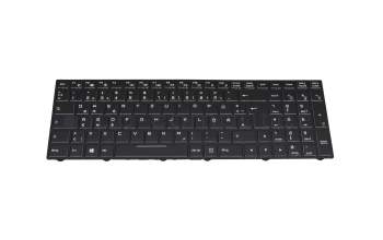 Keyboard DE (german) black with backlight (N85) original suitable for Clevo P96x