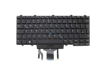 Keyboard DE (german) black with backlight and mouse-stick original suitable for Dell Latitude 14 (E7470)