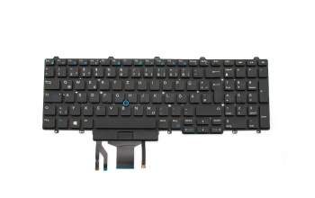 Keyboard DE (german) black with backlight and mouse-stick original suitable for Dell Precision 17 (7710)