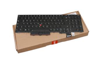 Keyboard DE (german) black with backlight and mouse-stick original suitable for Lenovo ThinkPad T15p Gen 2 (21A7/21A8)