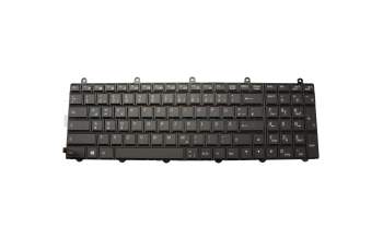Keyboard DE (german) black with backlight original suitable for Clevo P17x