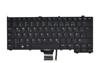 Keyboard DE (german) black with backlight original suitable for Dell Latitude 12 (E7240)