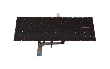 Keyboard DE (german) black with backlight original suitable for MSI GF63 Thin 11UCX (MS-16R6)
