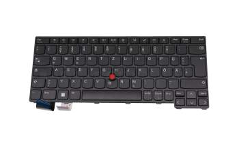 Keyboard DE (german) grey/grey with backlight and mouse-stick original suitable for Lenovo ThinkPad X13 Gen 3 (21CN/21CM)