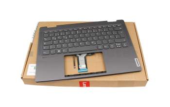Keyboard DE (german) grey with backlight original suitable for Lenovo Yoga 7 14ARP8 (82YM)