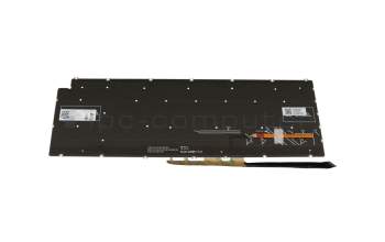 Keyboard DE (german) silver with backlight original suitable for Dell Inspiron 15 2in1 (7506)