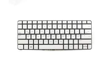 Keyboard DE (german) silver with backlight original suitable for HP Spectre Pro x360 G1 Convertible PC